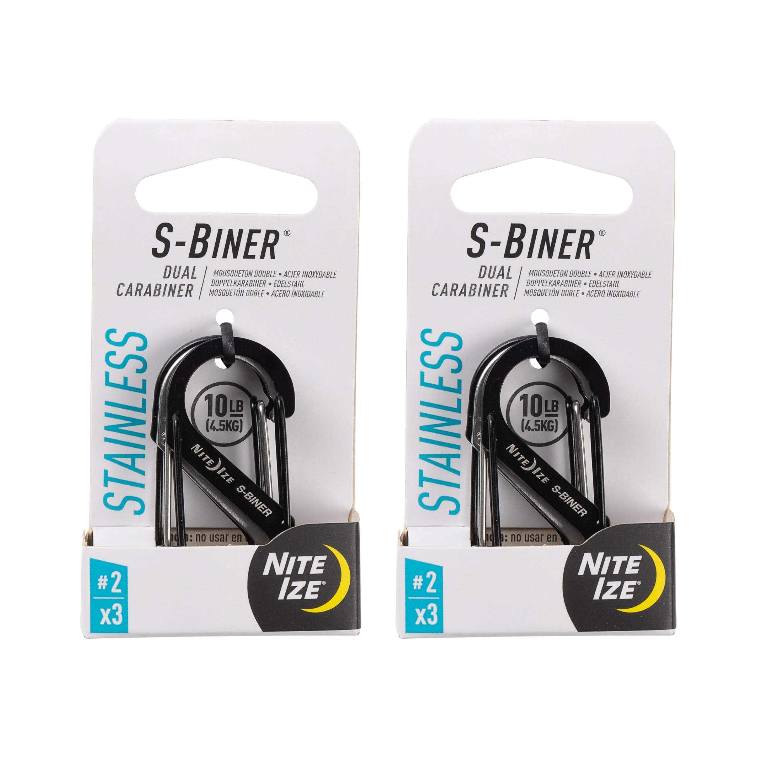 Amazon.com: Nite Ize S-Biner Stainless Dual Carabiner, Size 2